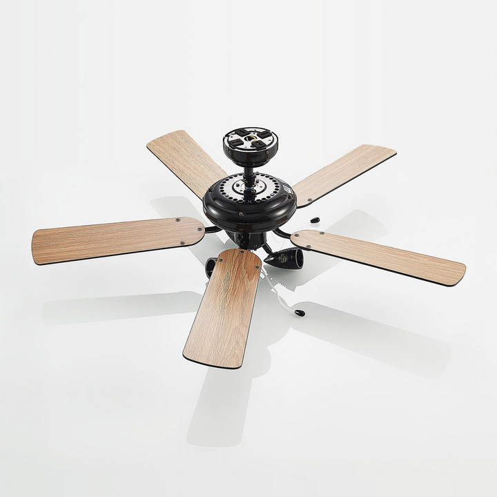 Lucande Deckenventilator Ventilator Anariki Licht Schwarz Eichenholz Gu10 Led B-Ware