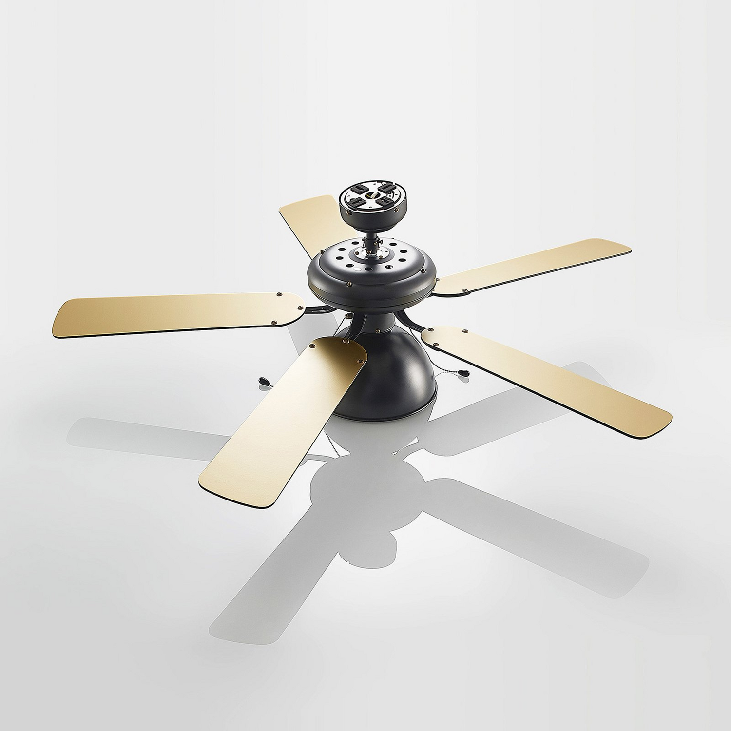B-Ware Starluna Shamoian Deckenventilator Ventilator Leuchte Schwarz/Gold Siehe Text - 4251911744736