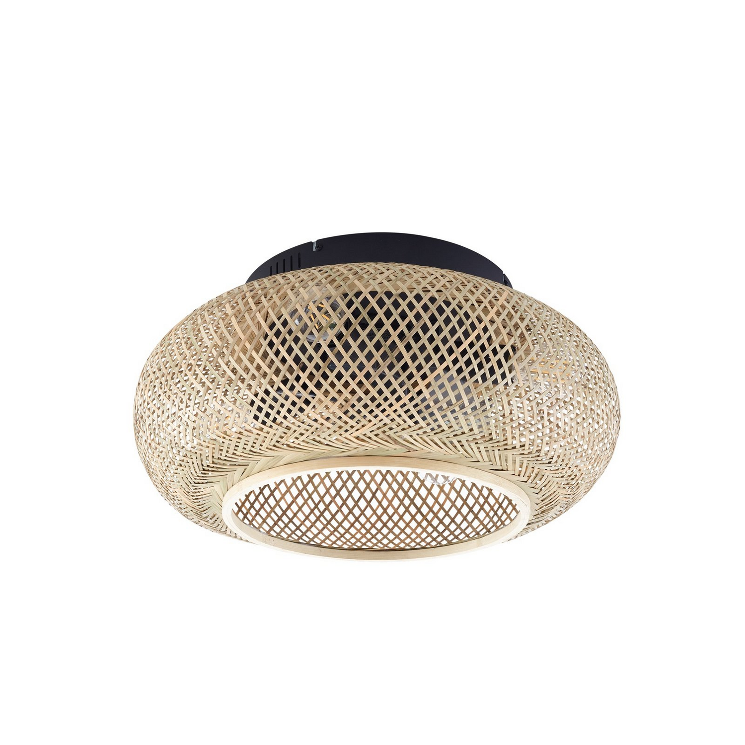 Lucande Deckenventilator Ventilator Lampe Licht Holz Schwarz Fernbedienung 53cm B-Ware - 4251911799415