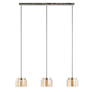 B-Ware Lucande Diano Hängeleuchte Amber Dreiflammig Hängelampe Lampe Pendelleuchte Led