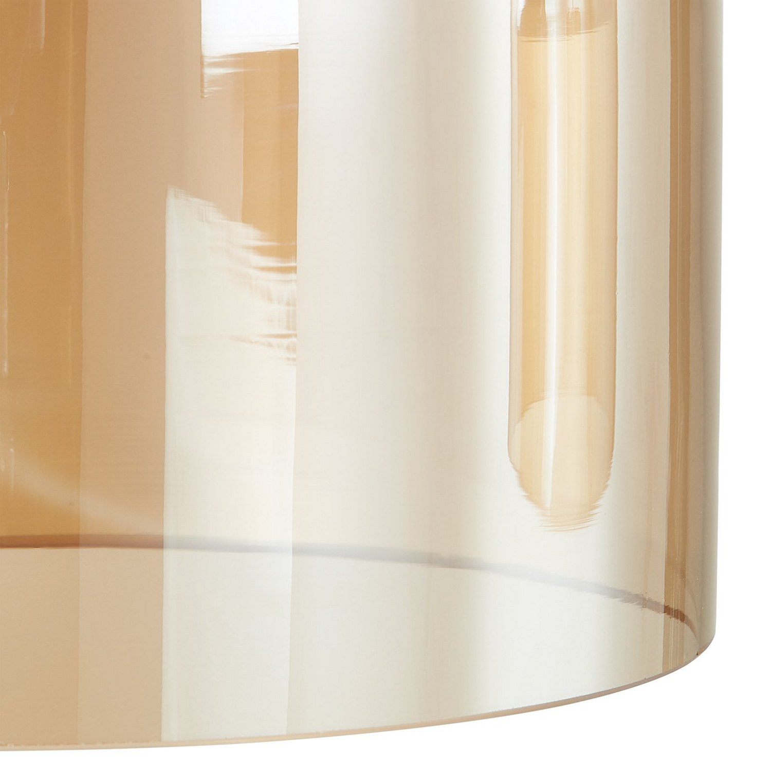 B-Ware Lucande Diano Hängeleuchte Amber Dreiflammig Hängelampe Lampe Pendelleuchte Led