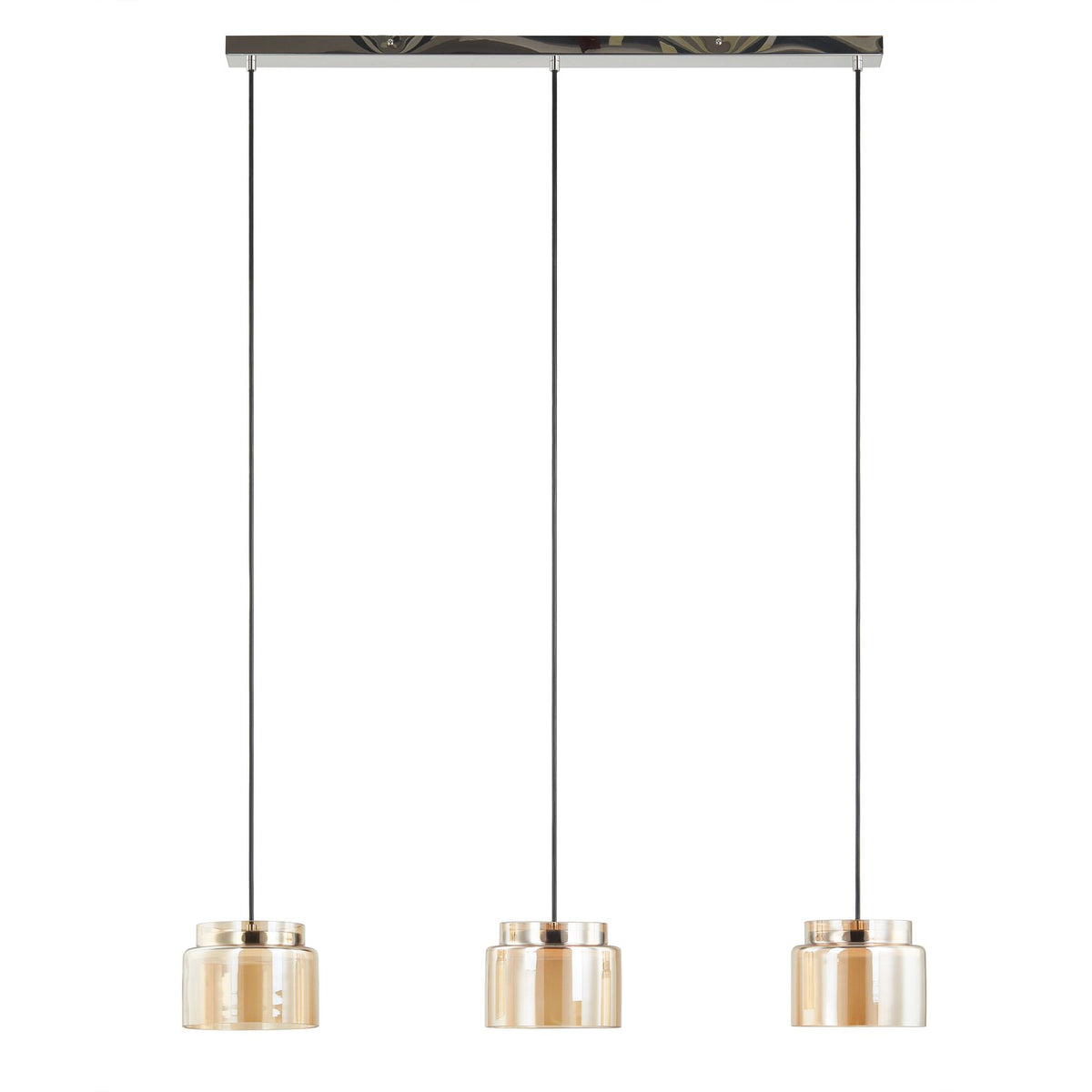 Lucande Diano Hängeleuchte amber dreiflammig Hängelampe Lampe Pendelleuchte LED - 4251911767391