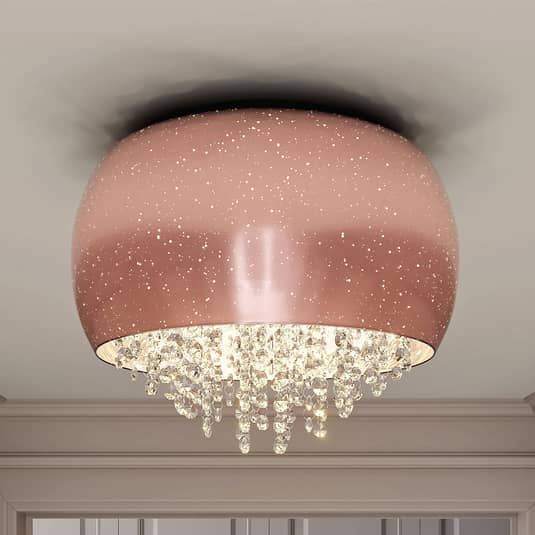 B-Ware Lucande Elinara Kristall Deckenlampe Deckenlampe Lampe Leuchte 40 Cm Kupfer G9 - 4251911700589