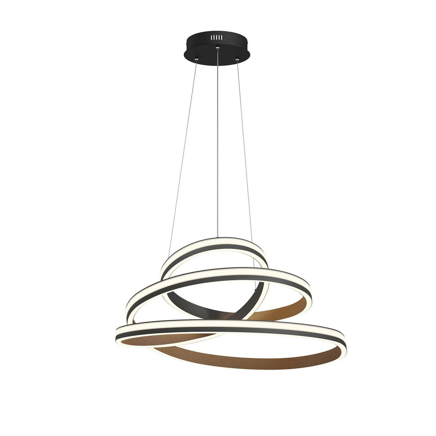 B-Ware Lucande Emlyn Led Hängeleuchte Hängeleuchte Lampe Leuchte 56 W ø 80 Cm Schwarz We - 4251096573077