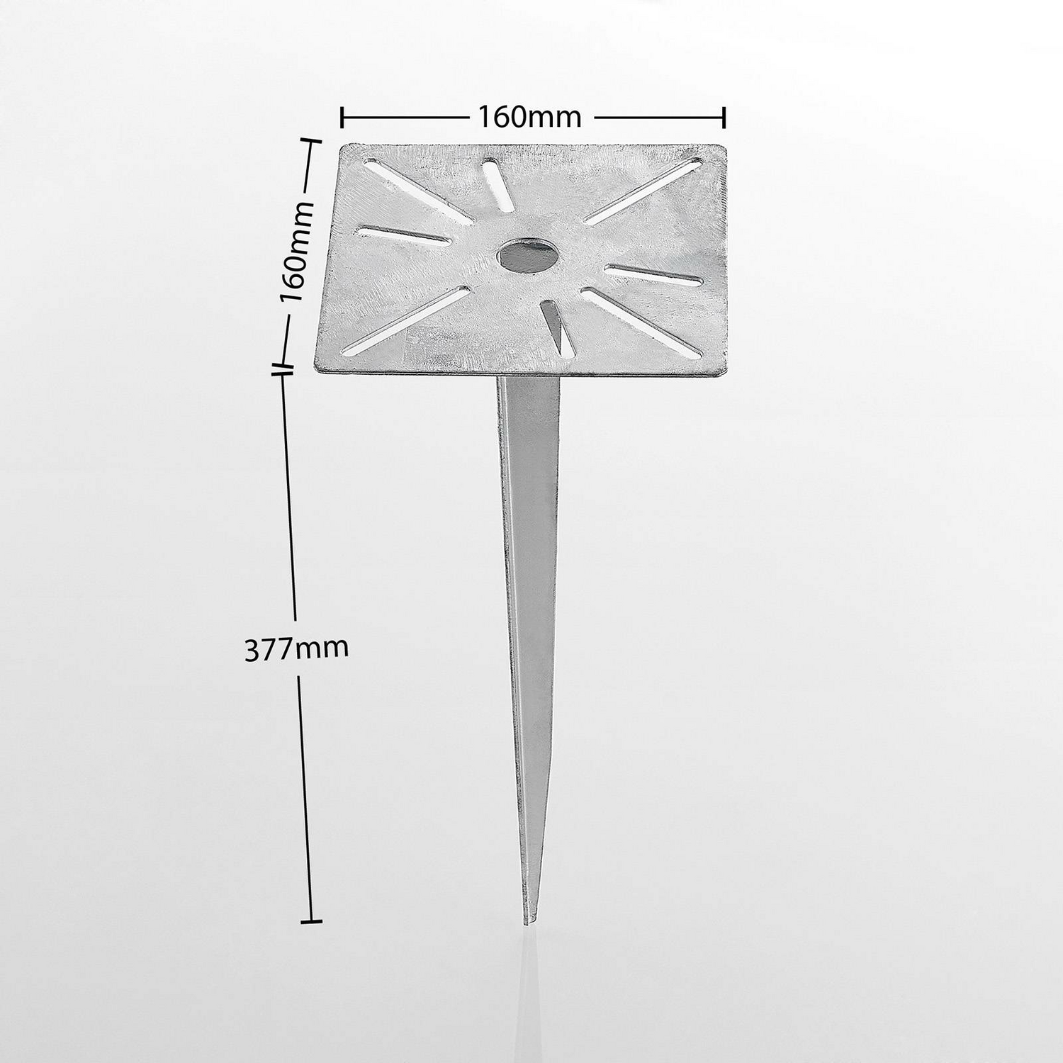 B-Ware Lucande Cadis Erdspieß Erdanker Erdbefestigung Für Gartenlampen Stahl Silber - 4251096576252