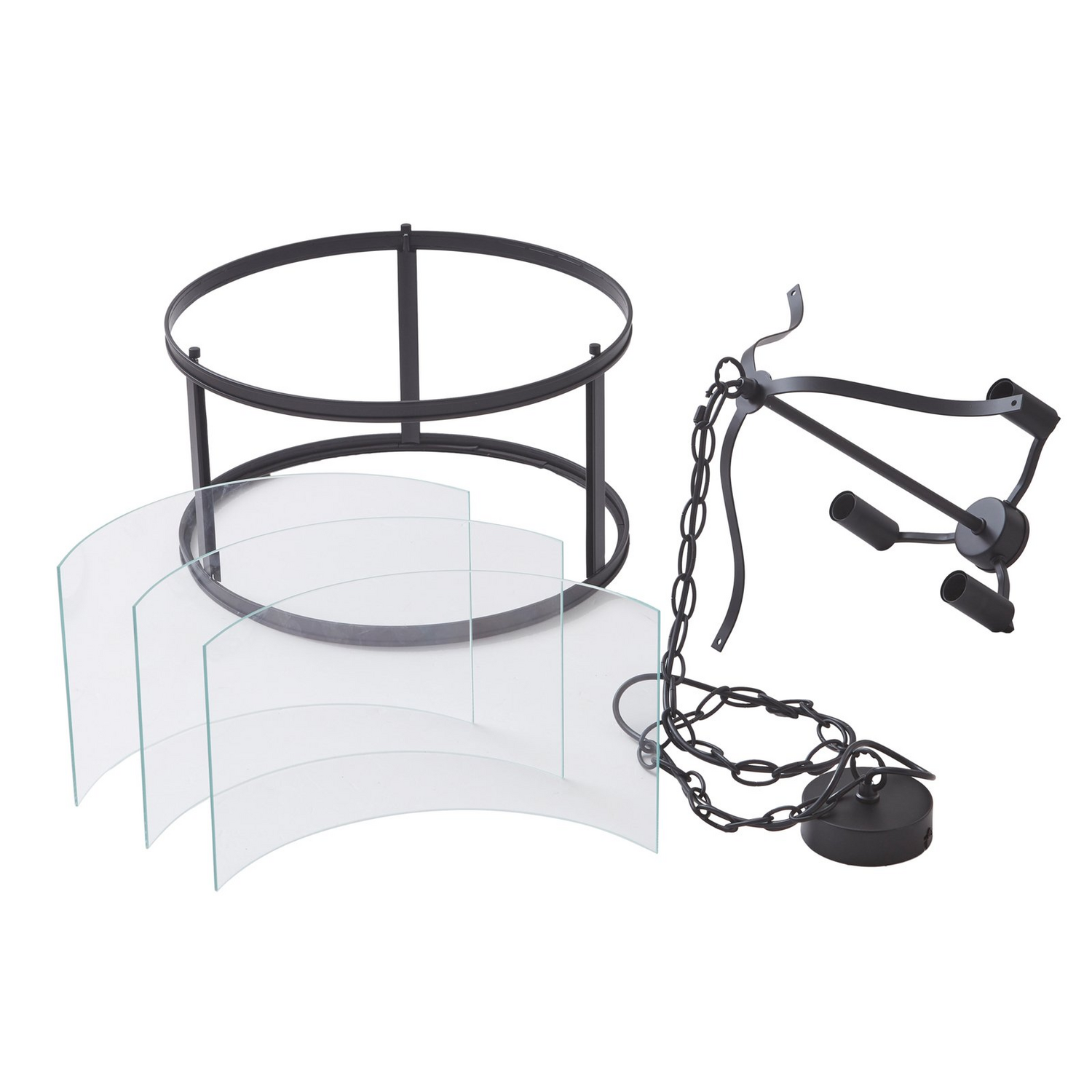 B-Ware Lucande Eryk Hängeleuchte Hängelampe Deckenlampe Leuchte Glas 3 Flammig 40 Cm374
