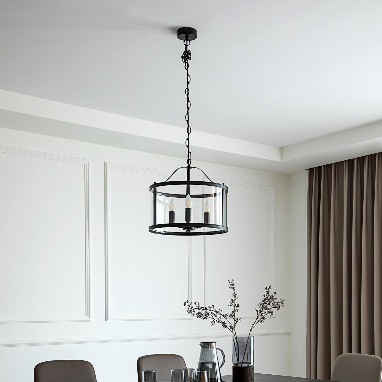 B-Ware Lucande Eryk Hängeleuchte Hängelampe Deckenlampe Leuchte Glas 3 Flammig 40 Cm
