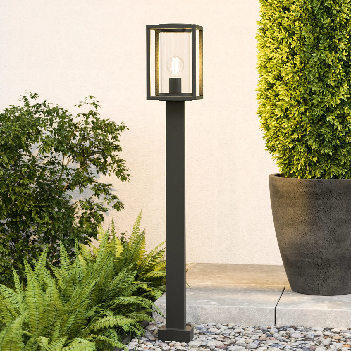 Lucande Wegeleuchte Ferda Gartenleuchte LED anthrazit dimmbar IP44 100cm 16cm - 4251096576054