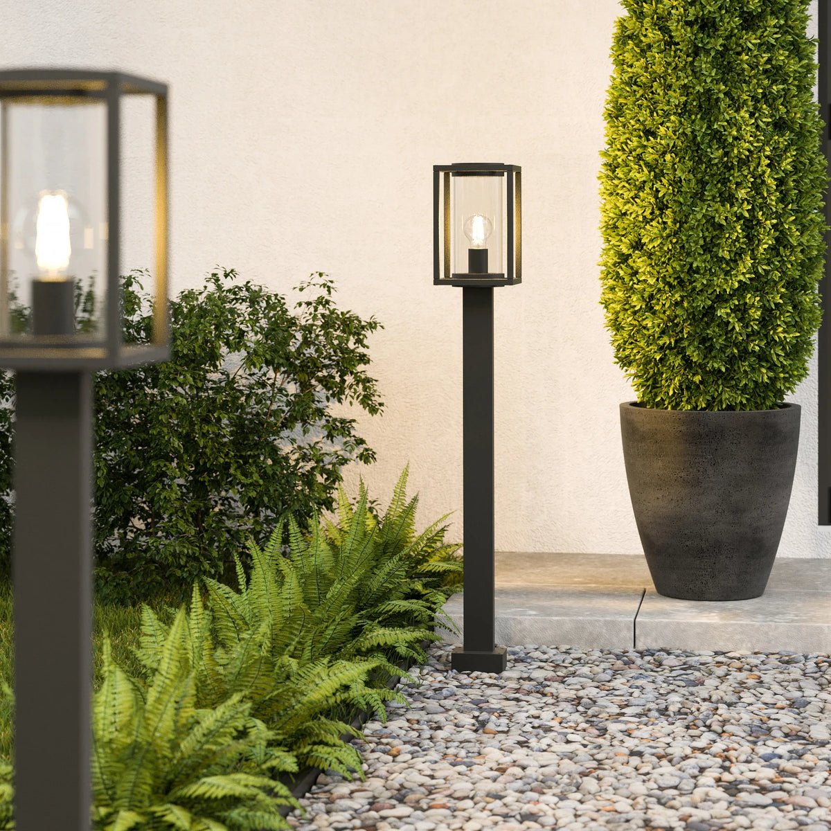 Lucande Wegeleuchte Ferda Gartenleuchte LED anthrazit dimmbar IP44 100cm 16cm - 4251096576054