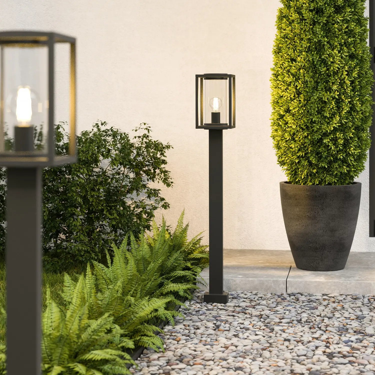 B-Ware Lucande Ferda Wegeleuchte Gartenlampe Lampe Leuchte Außenlampe E27 100 Cm Hoch