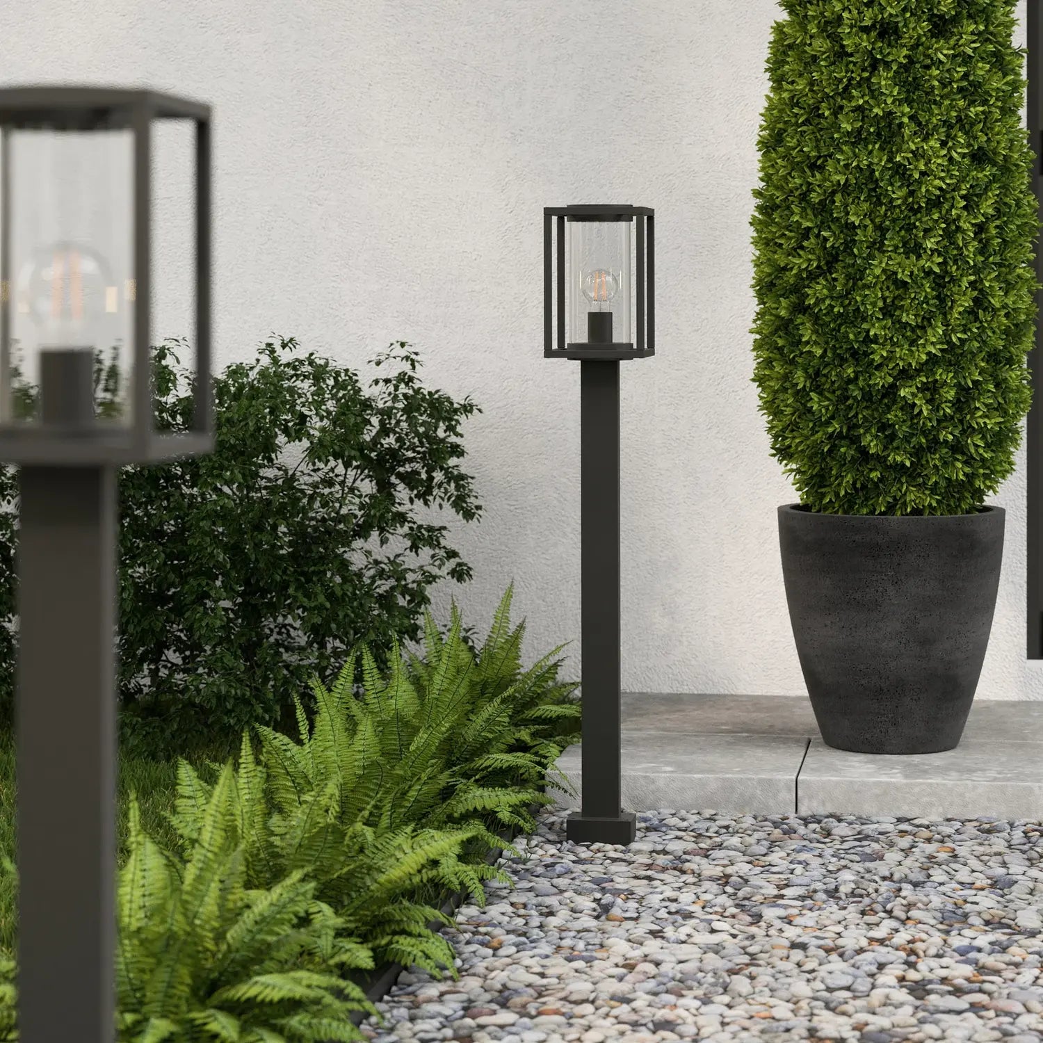 B-Ware Lucande Ferda Wegeleuchte Gartenlampe Lampe Leuchte Außenlampe E27 100 Cm Hoch
