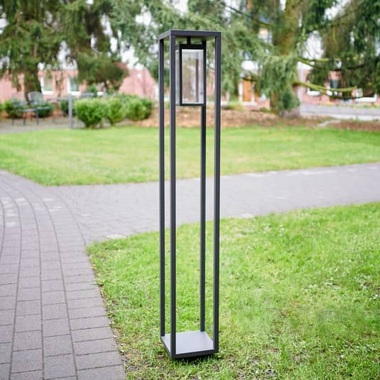 B-Ware Lucande Zeitgemäße Led Wegelampe Wegleuchte Gartenleuchte Ferdinand Dunkelgrau - 4251096541182
