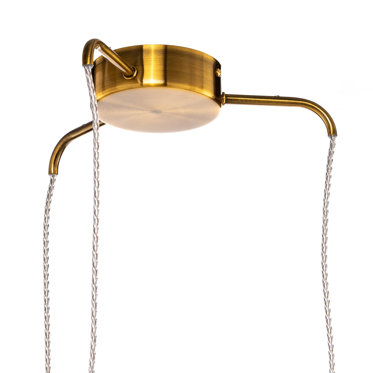 Lucande Hängeleuchte Pendelleuchte Freylin Glas Amber Messing 3flg 38 cm - 4251911778557