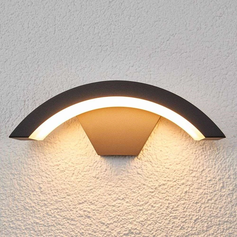 B-Ware Lucande Gebogene Led Außenwandleuchte Terrassenleuchte Deko Gartenleuchte J58