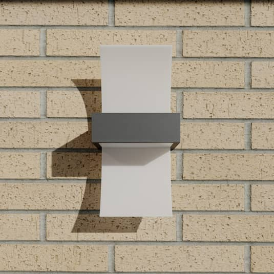 Lucande Gebogene Led Außenwandleuchte Skadi Wandleuchte Außenleuchte Wandlampe B-Ware - 9619021