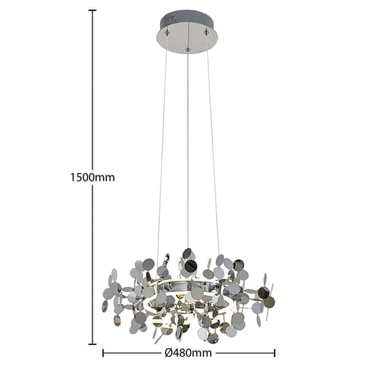 Lucande Glimmo Led Pendelleuchte Pendelleuchte Lampe Leuchte Designer Chrom B-Ware - 4251911707021