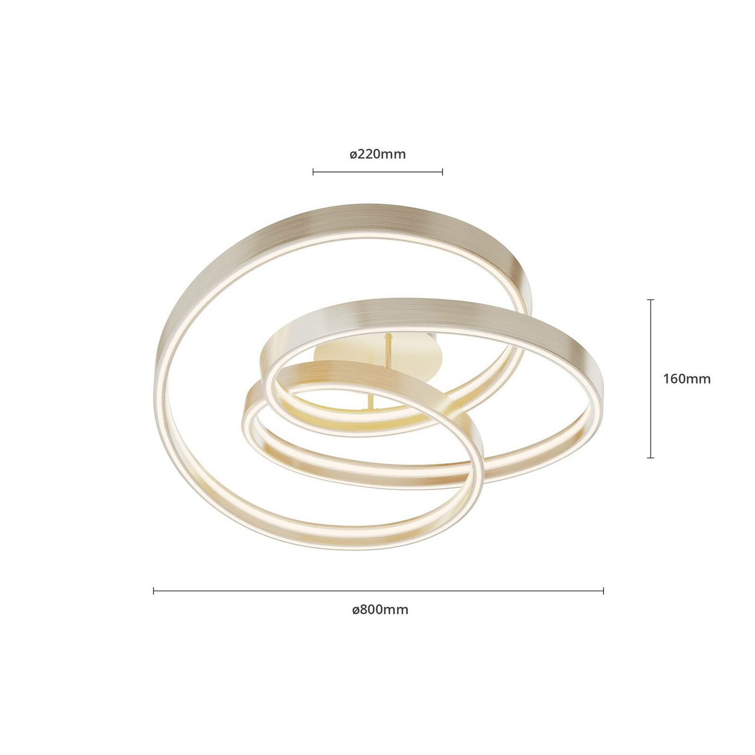 B-Ware Lucande Gunbritt Led Deckenlampe  ø 80 Cm  Deckenlampe Lampe Leuchte 70 W - 4251096572544
