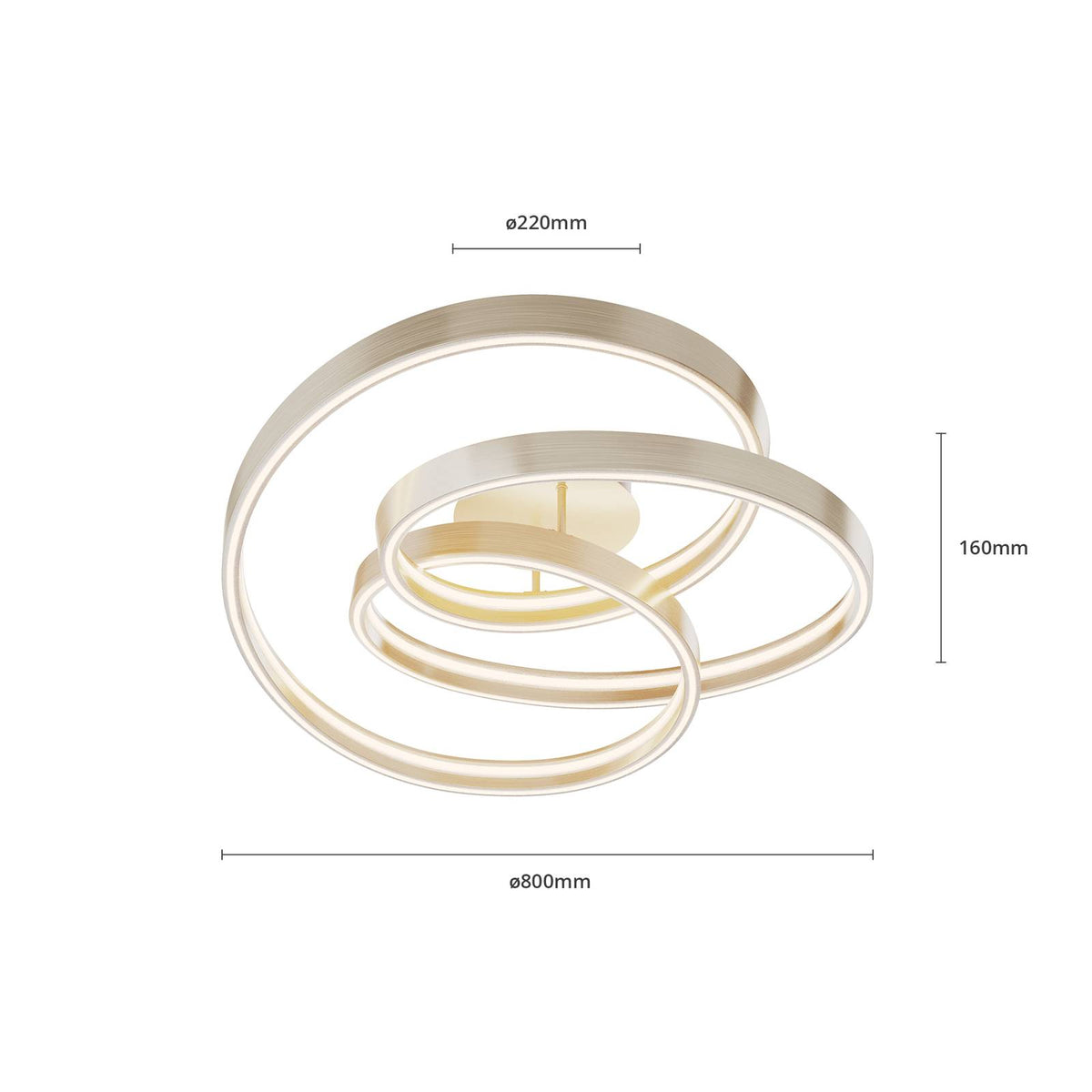 Lucande Gunbritt LED-Deckenlampe  Ø 80 cm  Deckenlampe Lampe Leuchte 70 W - 4251096572544