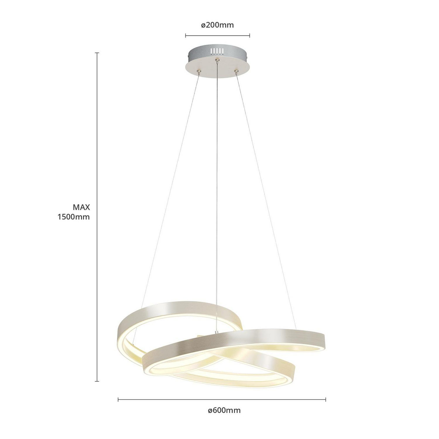 B-Ware Lucande Gunbritt Led Hängeleuchte Pendelleuchte Hängeleuchte Leuchte Lampe Led 5 - 4251096572643
