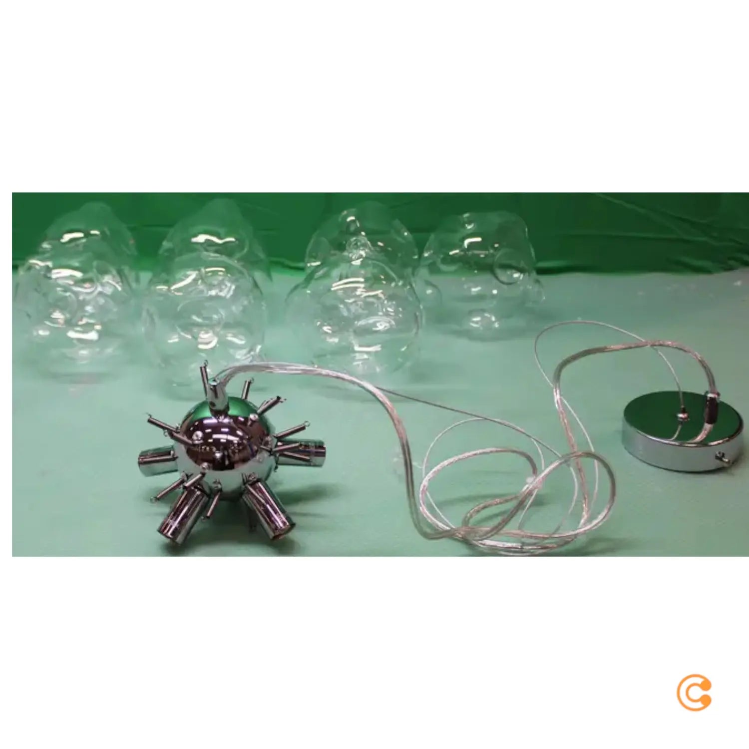 B-Ware Lucande Hängeleuchte Diborah Klar ø 43 Cm G9 Siehe Text/Foto - 4255830902703