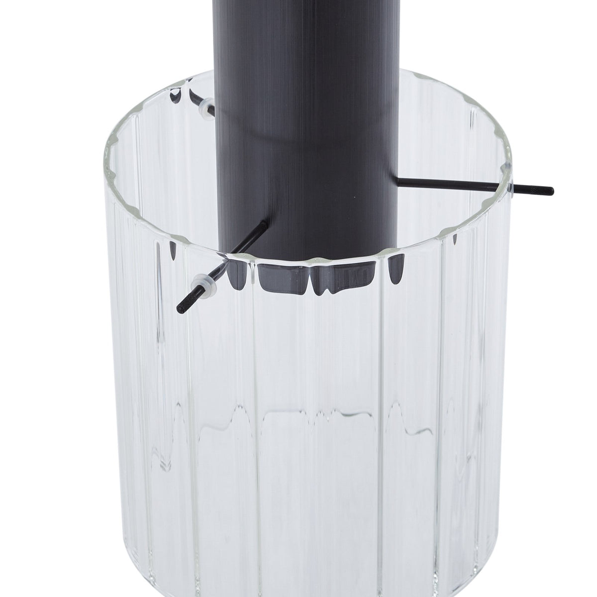 Lucande Hängeleuchte Pendelleuchte Eirian Glas 3-flammig schwarz 90 cm Lampe - 4251911775778
