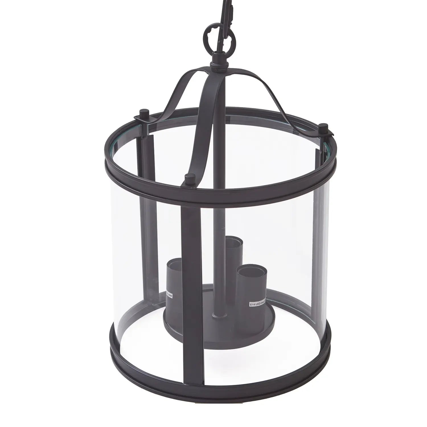 B-Ware Lucande Hängeleuchte Pendelleuchte Eryk Glas Schwarz Leuchte Lampe Dreiflammig - 4251911765694