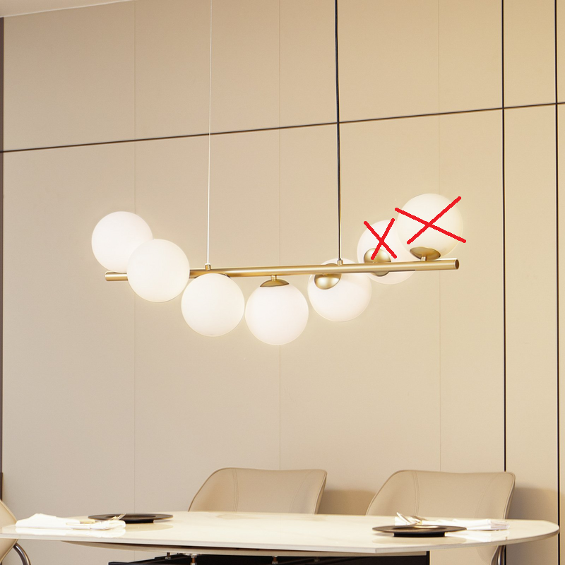 Lucande Hängeleuchte Isandro Gold Opal 7 Flammig Deckenlampe Siehe Text/Foto B-Ware - 4251911786439