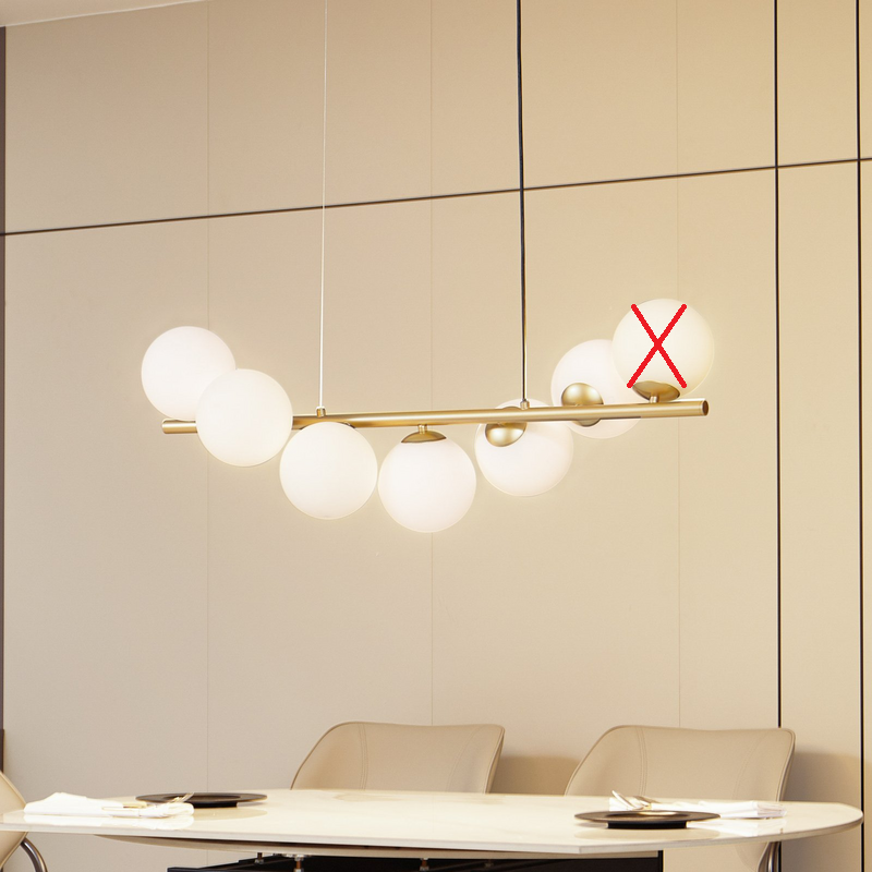 Lucande Hängeleuchte Isandro Gold Opal 7 Flammig Deckenlampe Siehe Text/Foto B-Ware