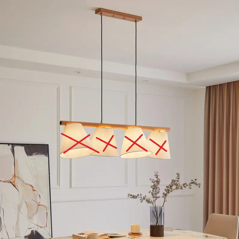 B-Ware Lucande Jinda Hängeleuchte Hängelampe Deckenlampe Holz Stoff Siehe Text/Foto - 4251911756920