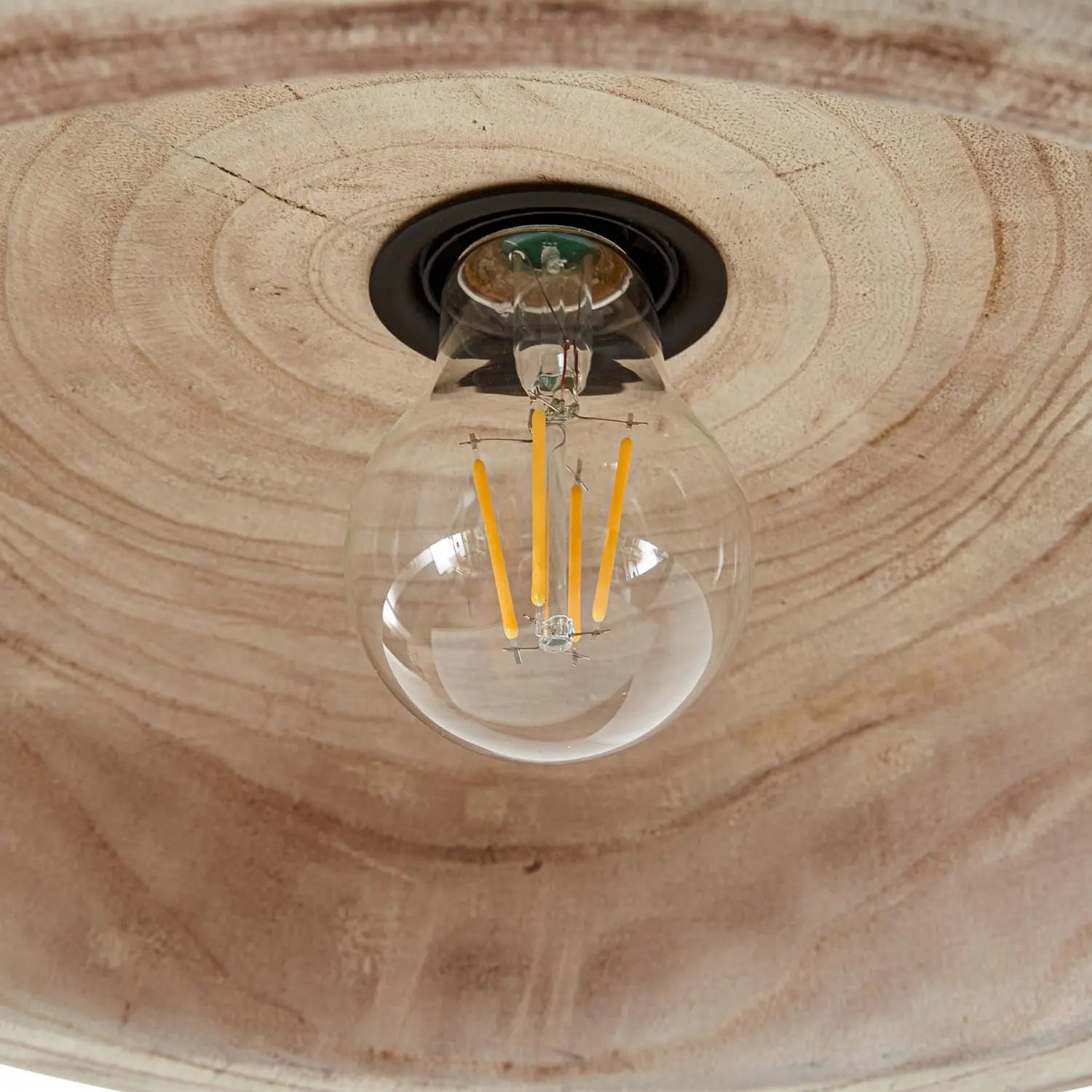B-Ware Lucande Hängeleuchte Pendelleuchte Leivar  ø35cm Led Holz Schwarz E27 Lampe 913 - 4255830906558