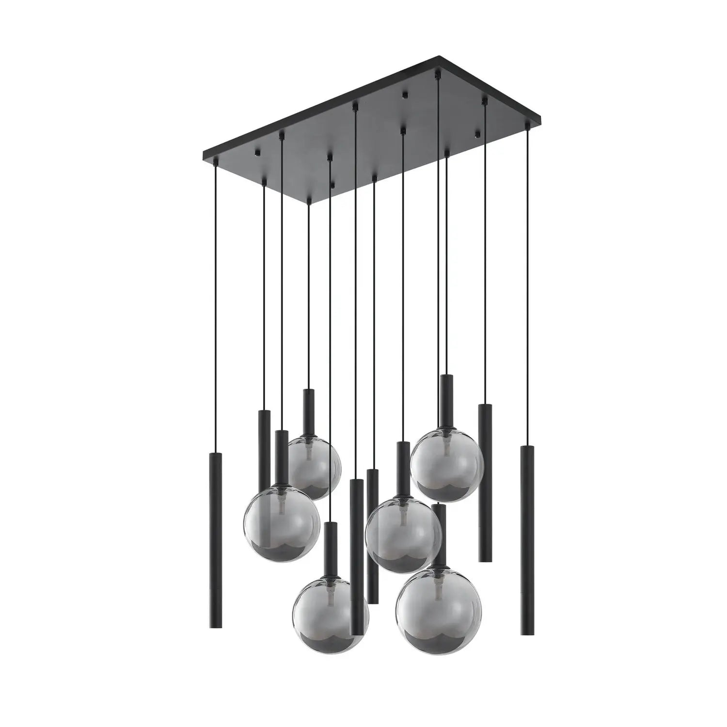 B-Ware Lucande Hängeleuchte Pendelleuchte Lumavia Glas Schwarz 12 Flg G9 Siehe Text - 4255830904134