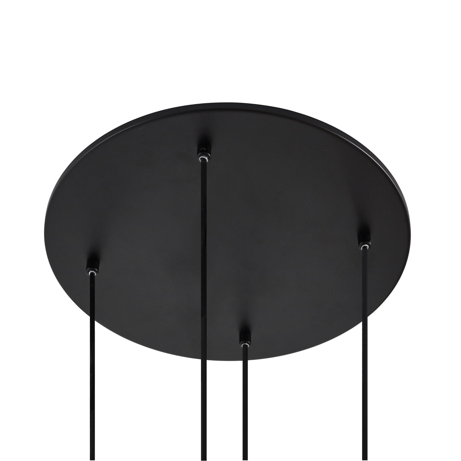 Lucande Hängeleuchte Pendelleuchte Lunelle schwarz Glas 4flg Ø 40cm - 4255830900631