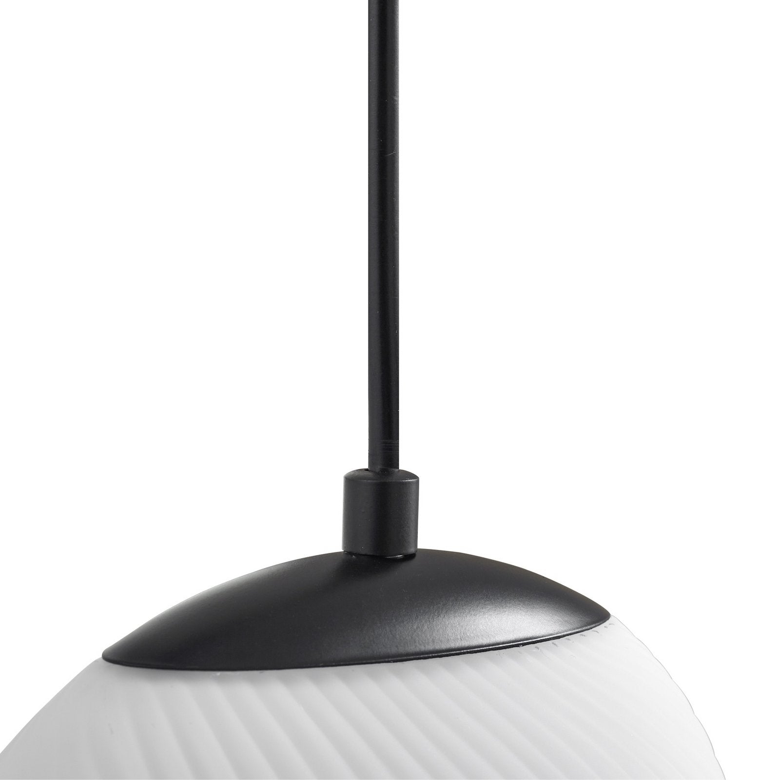 Lucande Hängeleuchte Pendelleuchte Lunelle schwarz Glas 4flg Ø 40cm - 4255830900631