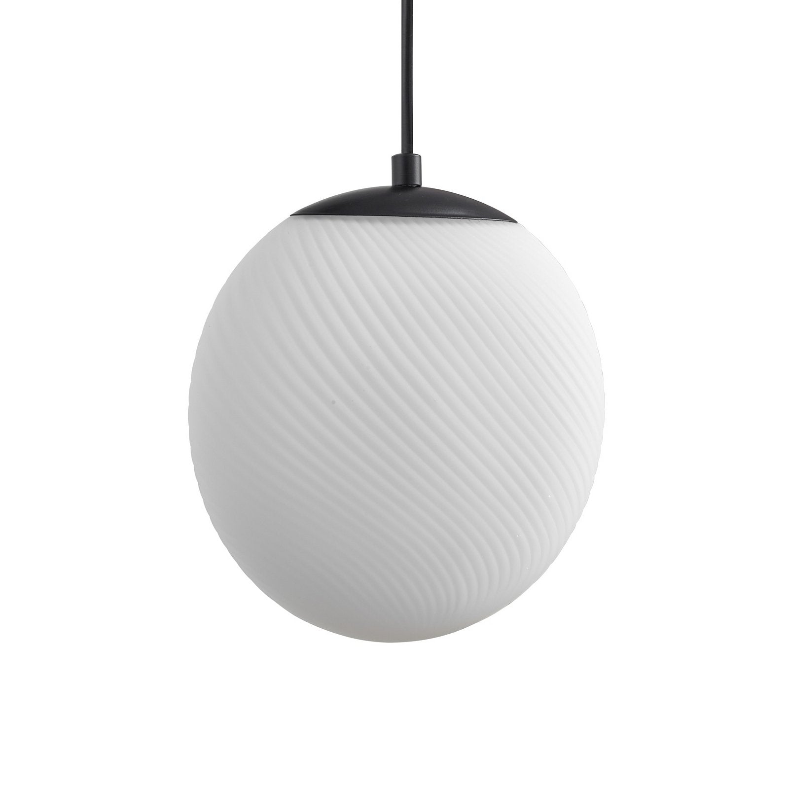 Lucande Hängeleuchte Pendelleuchte Lunelle schwarz Glas 4flg Ø 40cm - 4255830900631