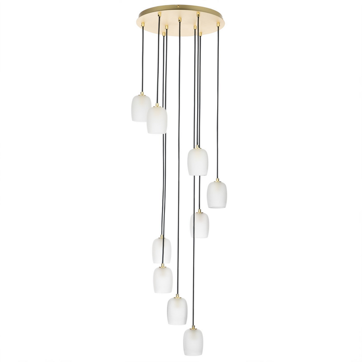 Lucande Hängeleuchte Pendelleuchte Lampe Messing Sand 9 Flammig Rondell G9 B-Ware - 4251911757040