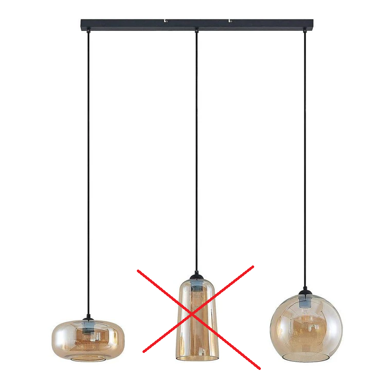 Lucande Wilja Hängeleuchte Hängelampe Licht Lampe Leuchte E27 dreiflammig amber - 4251911701753