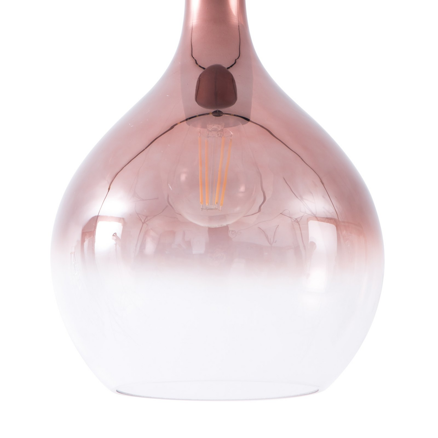 Lucande Hängleuchte Pendelleuchte Lampe Licht Kupfer Glas 22cm E27 1 Flammig B-Ware - 4251911778274