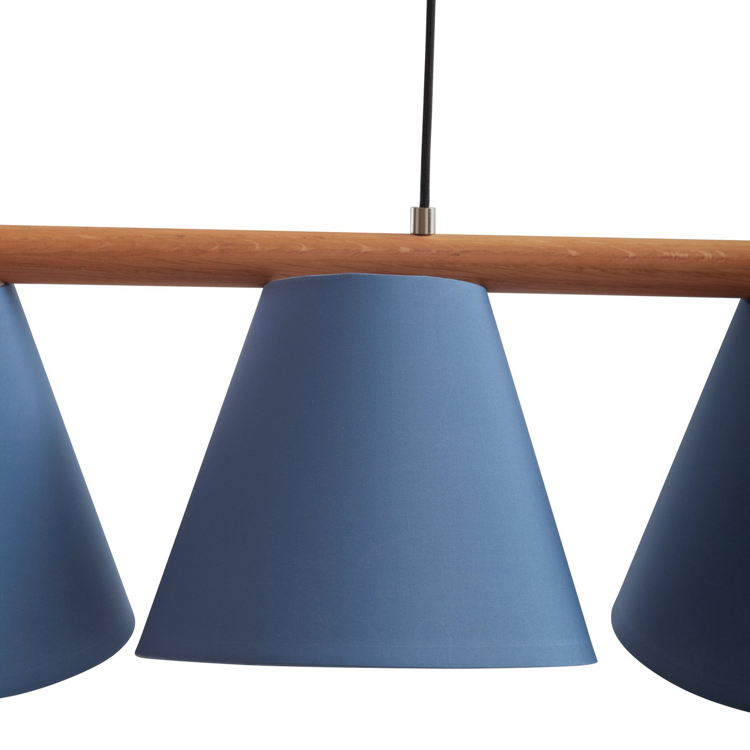 B-Ware Lucande Hängeleuchte Pendellampe Jinda Leuchte Stoff Blau Holz Esszimmer Lampe - 4251911756913