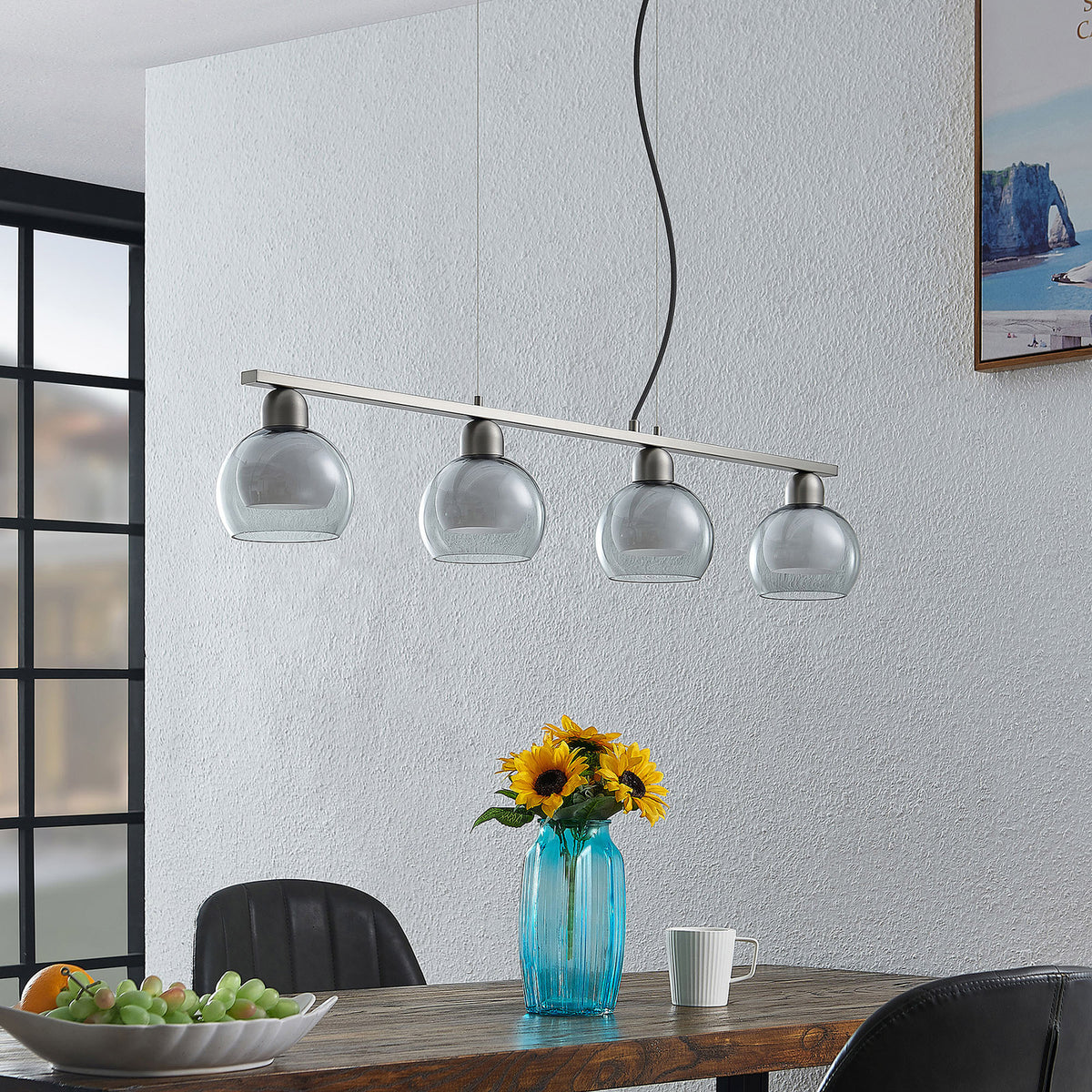 Lucande Kaiya Hängeleuchte Leuchte Lampe Hängelampe Glas vierflammig - 4251911738179