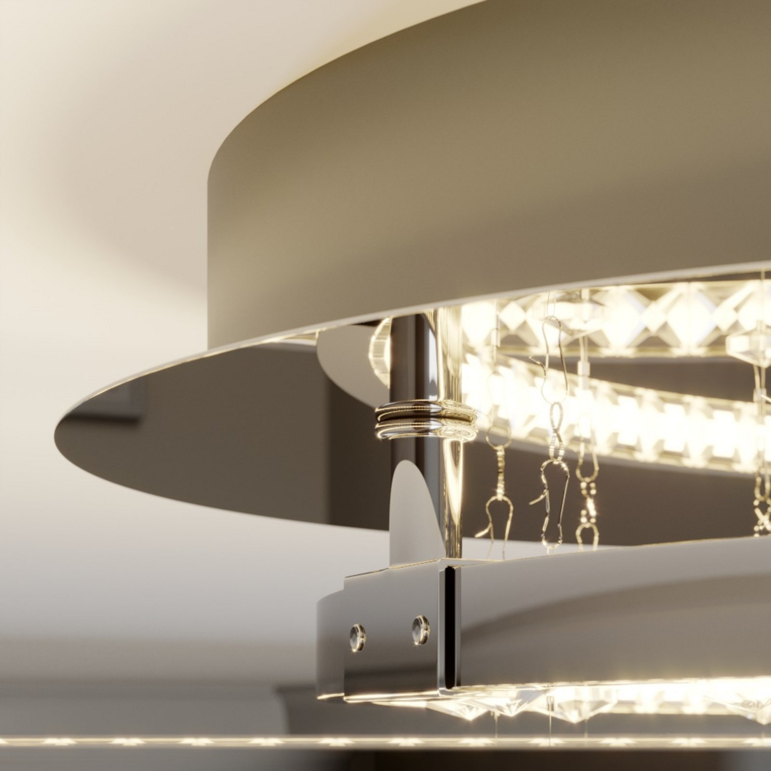 B-Ware Lucande Deckenleuchte Lampe Led Kristallleuchte Keely Kristall Chromfarben 4337