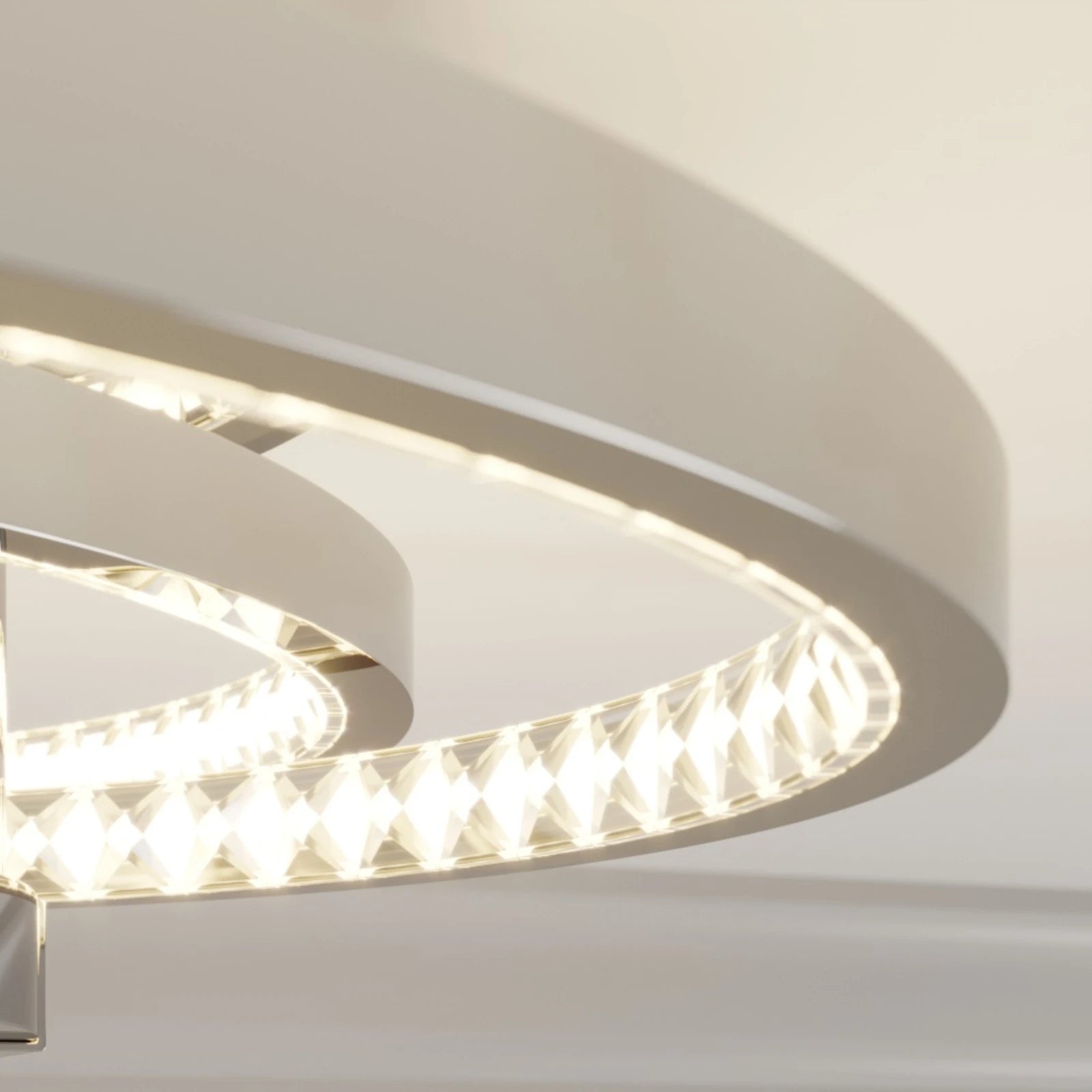 Lucande Deckenleuchte Lampe LED chrom transparent Eisen Kristall dimmbar Keely - 9624929