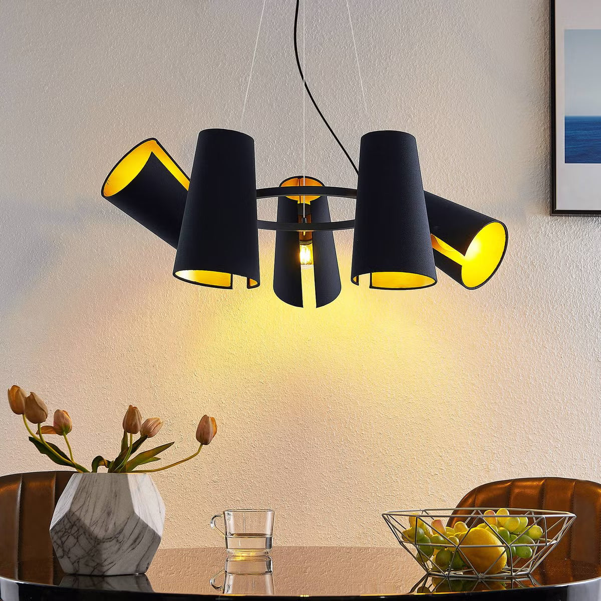 Lucande Hängeleuchte Pendelleuchte Hängelampe Deckenleuchte schwarz LED Lampe - 4251911731064