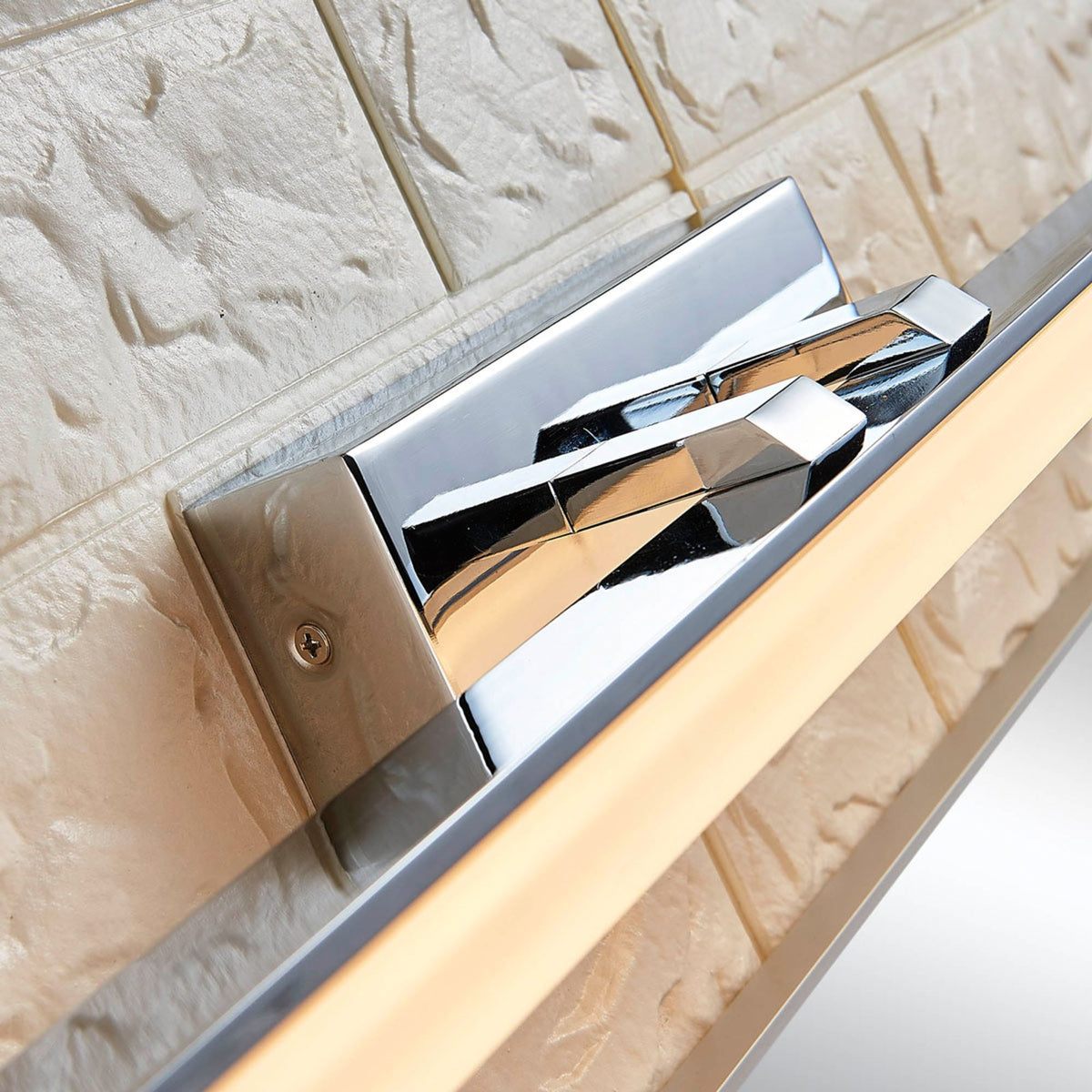 Lucande Spiegelleuchte Badleuchte LED Julie Chrom Metall Badezimmerlampe IP44 - 4251096530520