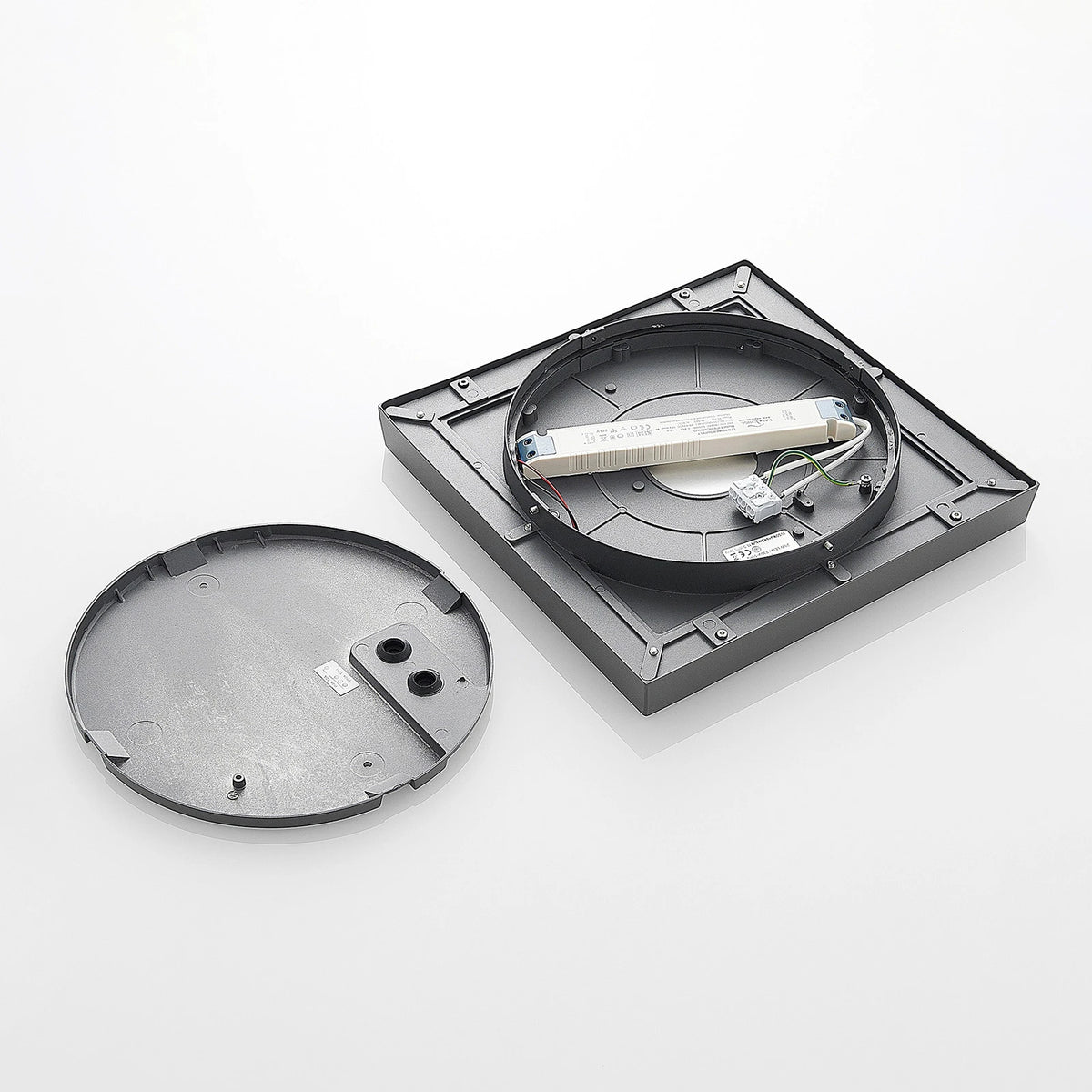 Lucande Deckenleuchte Lampe LED Außen dunkelgrau weiß Aluminiumdruckguss quad416 - 4251096556094