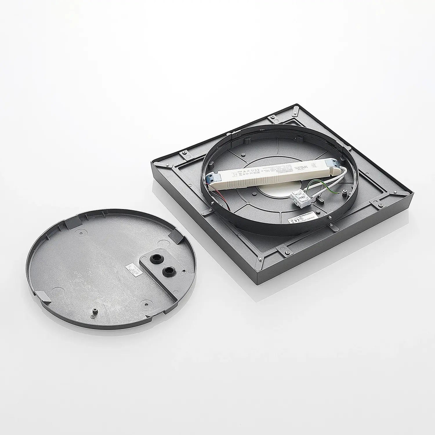 B-Ware Lucande Deckenleuchte Außenleuchte Led Birta Dunkelgrau Weiß Aluminium 34 Cm
