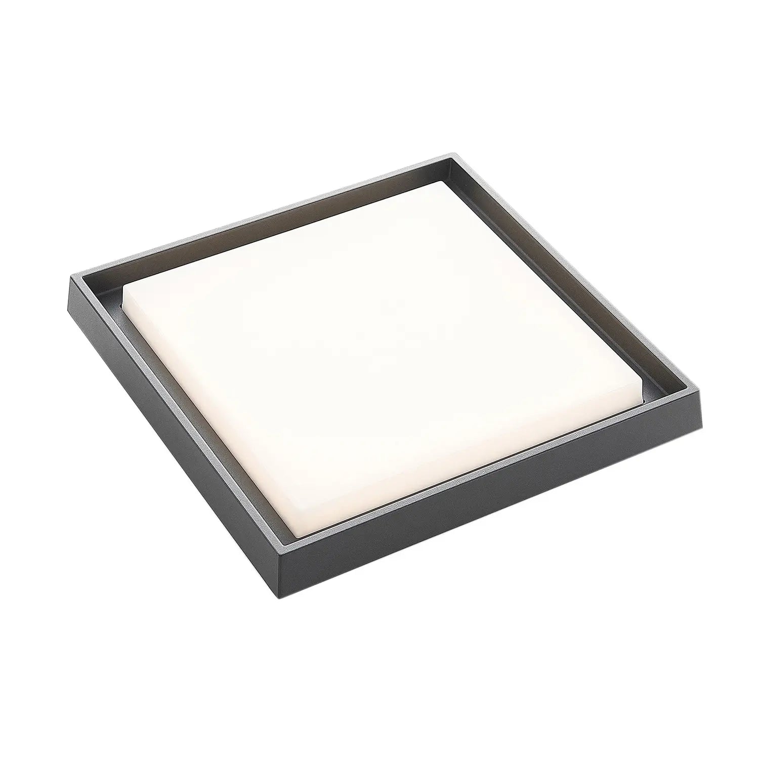 B-Ware Lucande Deckenleuchte Außenleuchte Led Birta Dunkelgrau Weiß Aluminium 34 Cm