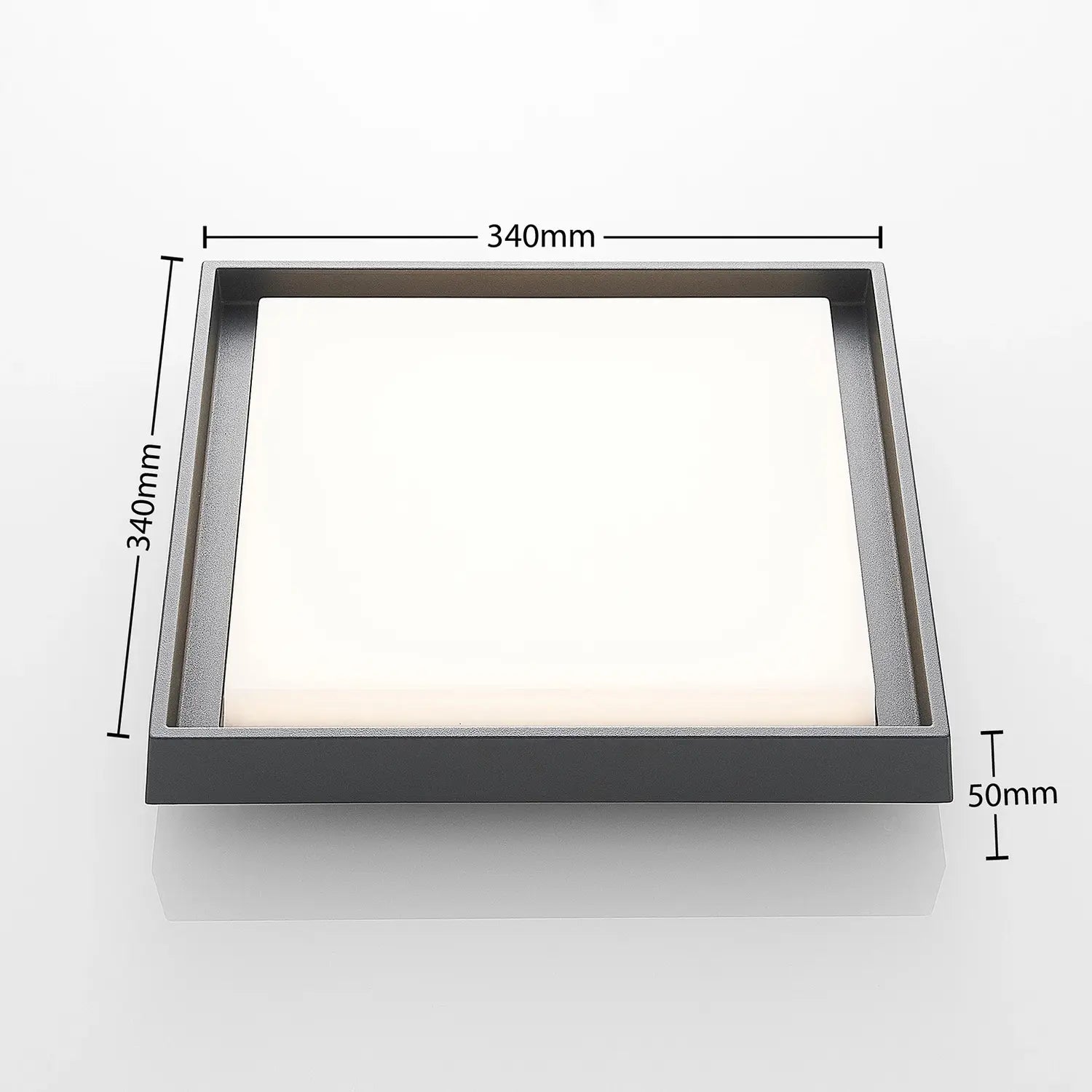 B-Ware Lucande Deckenleuchte Außenleuchte Led Birta Dunkelgrau Weiß Aluminium 34 Cm