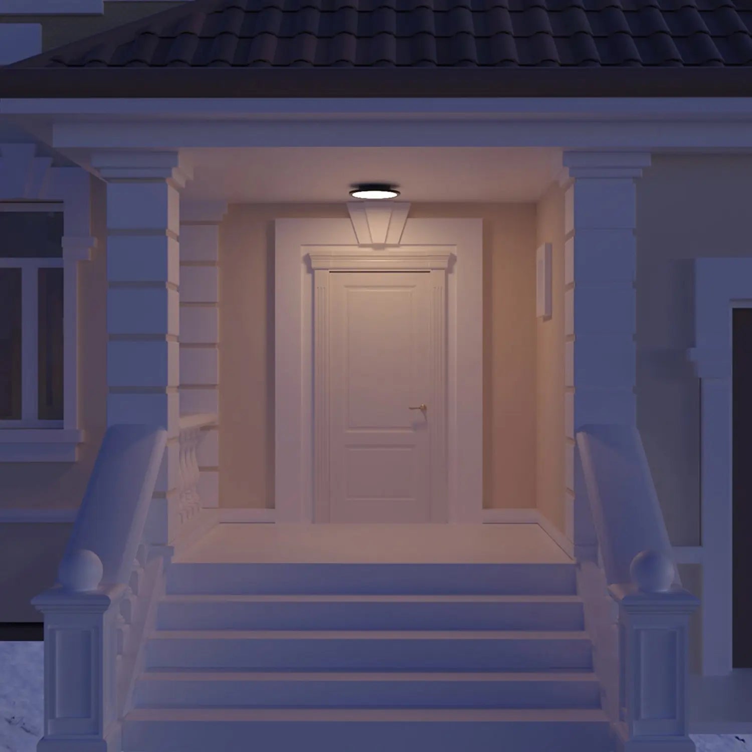 B-Ware Lucande Led Außendeckenleuchte Deckenlampe Bewegungsmelder Ip65 Malena Outdoor - 4251096527193
