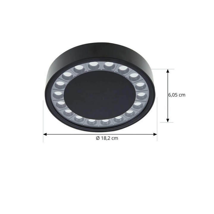 Lucande Led Außendeckenleuchte Lampe Roran Schwarz ø 18 Cm Ip65 Außenbeleuchtung B-Ware - 4251911786682