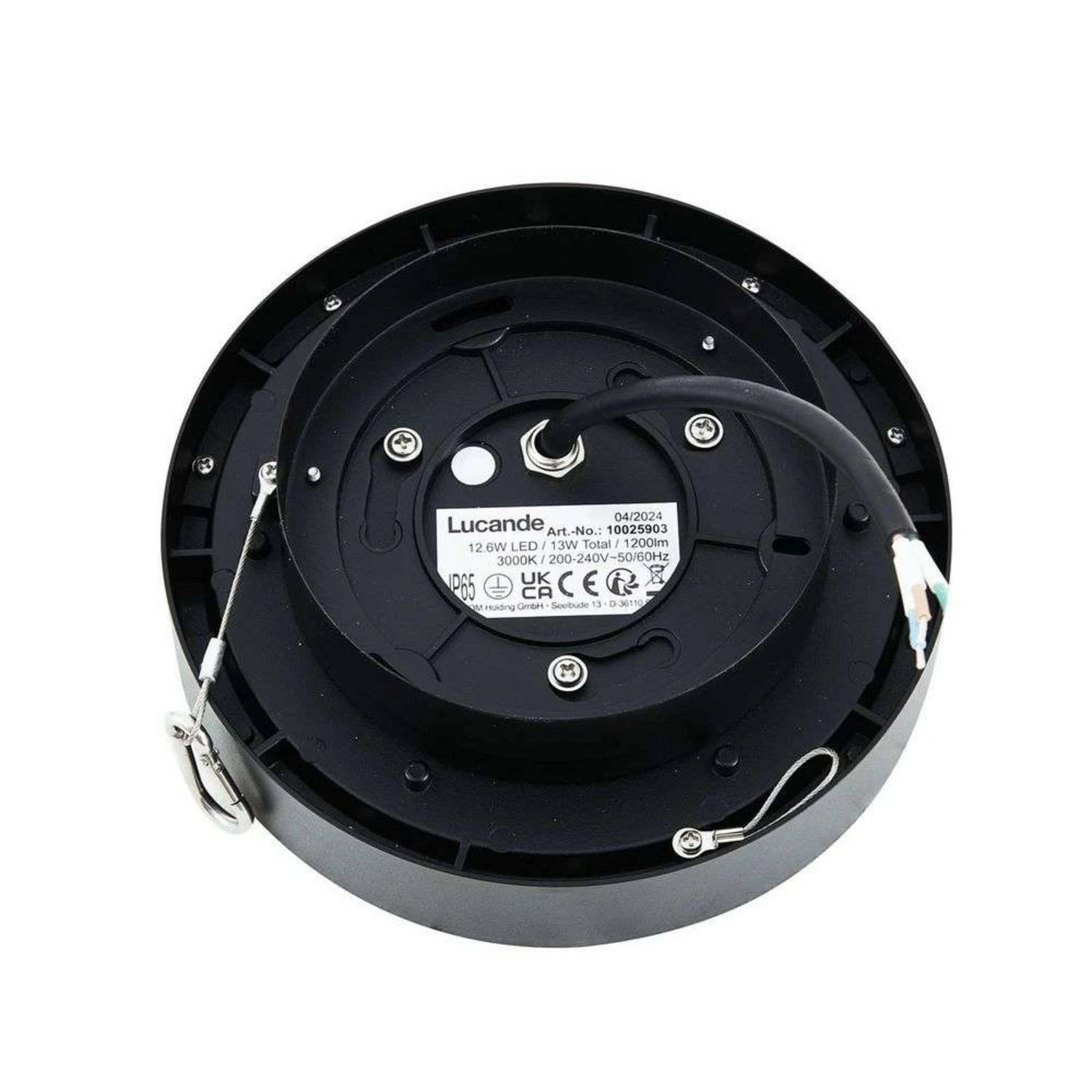 Lucande Led Außendeckenleuchte Lampe Roran Schwarz ø 18 Cm Ip65 Außenbeleuchtung B-Ware - 4251911786682